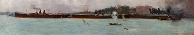 The Three Liners, Circular Quay by Arthur Streeton